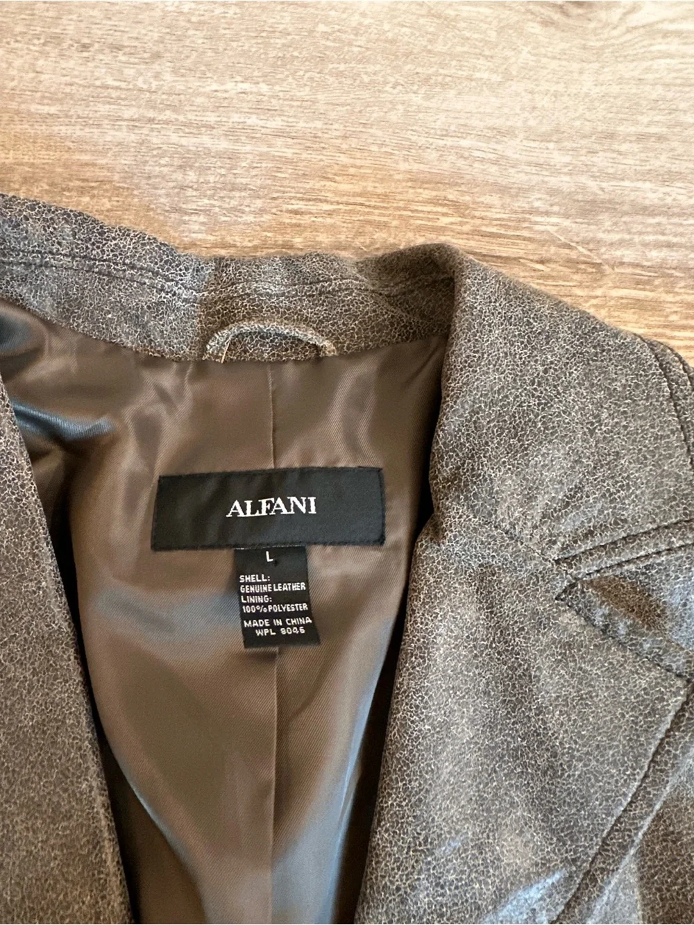 Alfani genuine leather